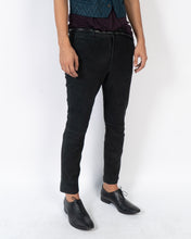 Load image into Gallery viewer, SS14 Blister Broken Black Suede Trousers