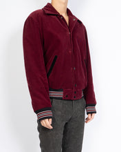 Load image into Gallery viewer, Burgundy Cord Baseball Jacket