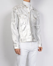 Load image into Gallery viewer, Silver Waxed Warhol Denim Jacket Sample
