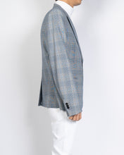 Load image into Gallery viewer, FW17 Grey Checked Pointed Collar Wool Blazer