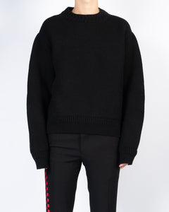 FW20 Black Chunky Cable Knit