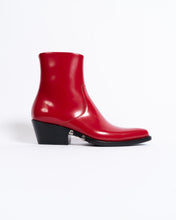 Load image into Gallery viewer, FW18 Red Leather Painted Cowboy Boots