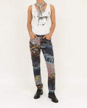 Load image into Gallery viewer, FW12 Psychedelic Printed Denim