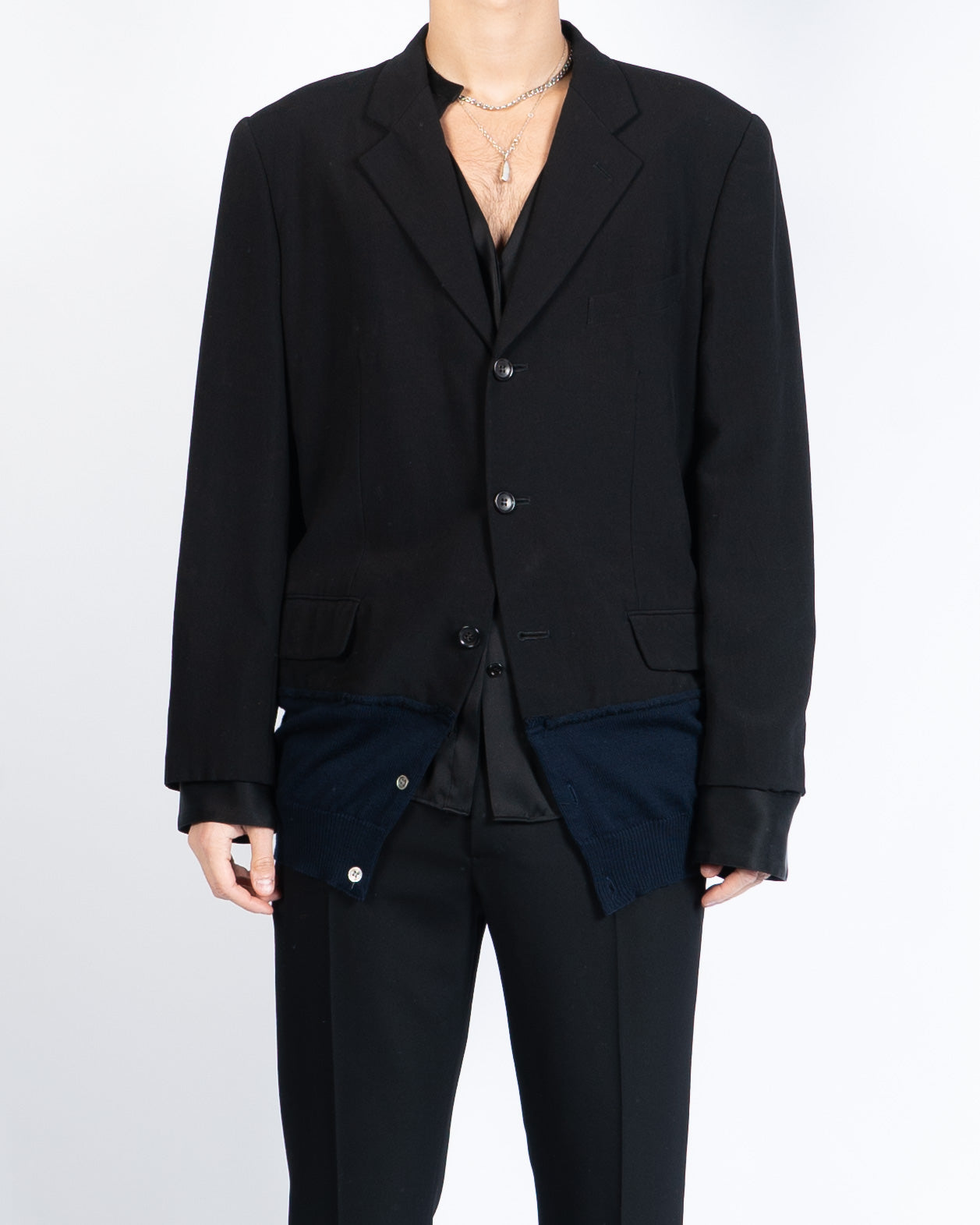 FW93 Knitted Hem Blazer