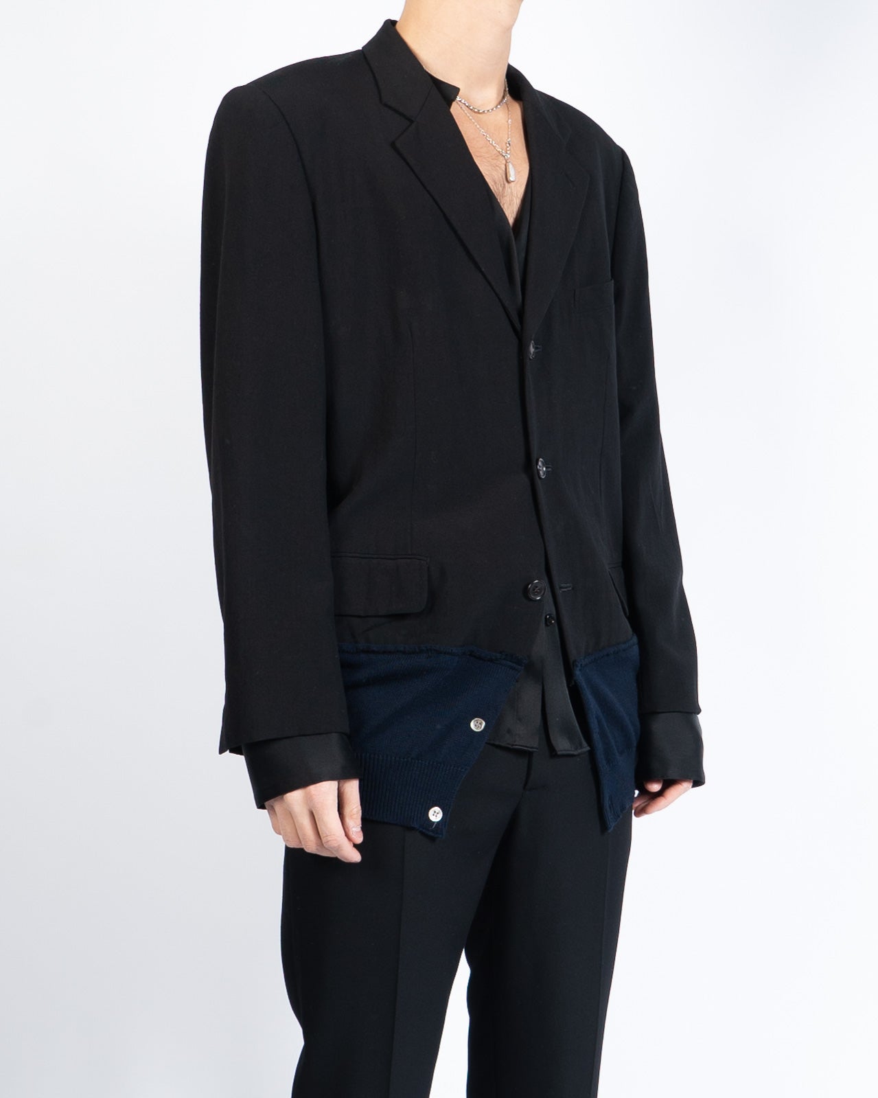 FW93 Knitted Hem Blazer
