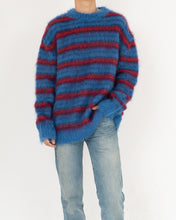 Load image into Gallery viewer, Blue Striped Mohair Knit