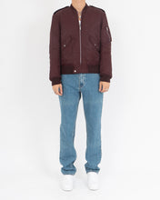 Load image into Gallery viewer, Burgundy Military Bomber Jacket