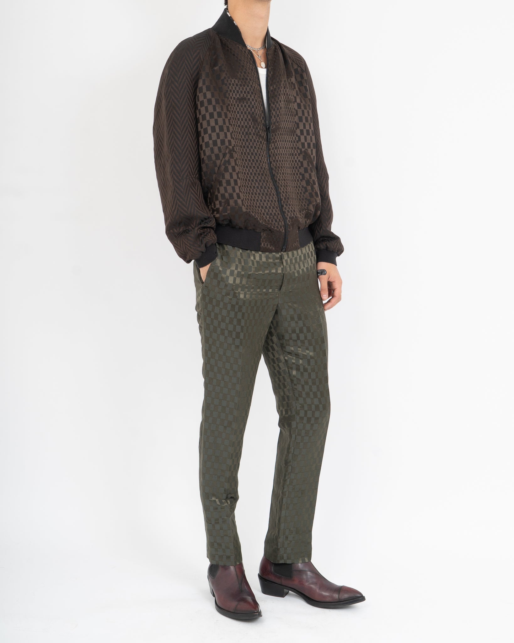 Louis Vuitton Brown pattern black hoodie, bomber jacket - LIMITED
