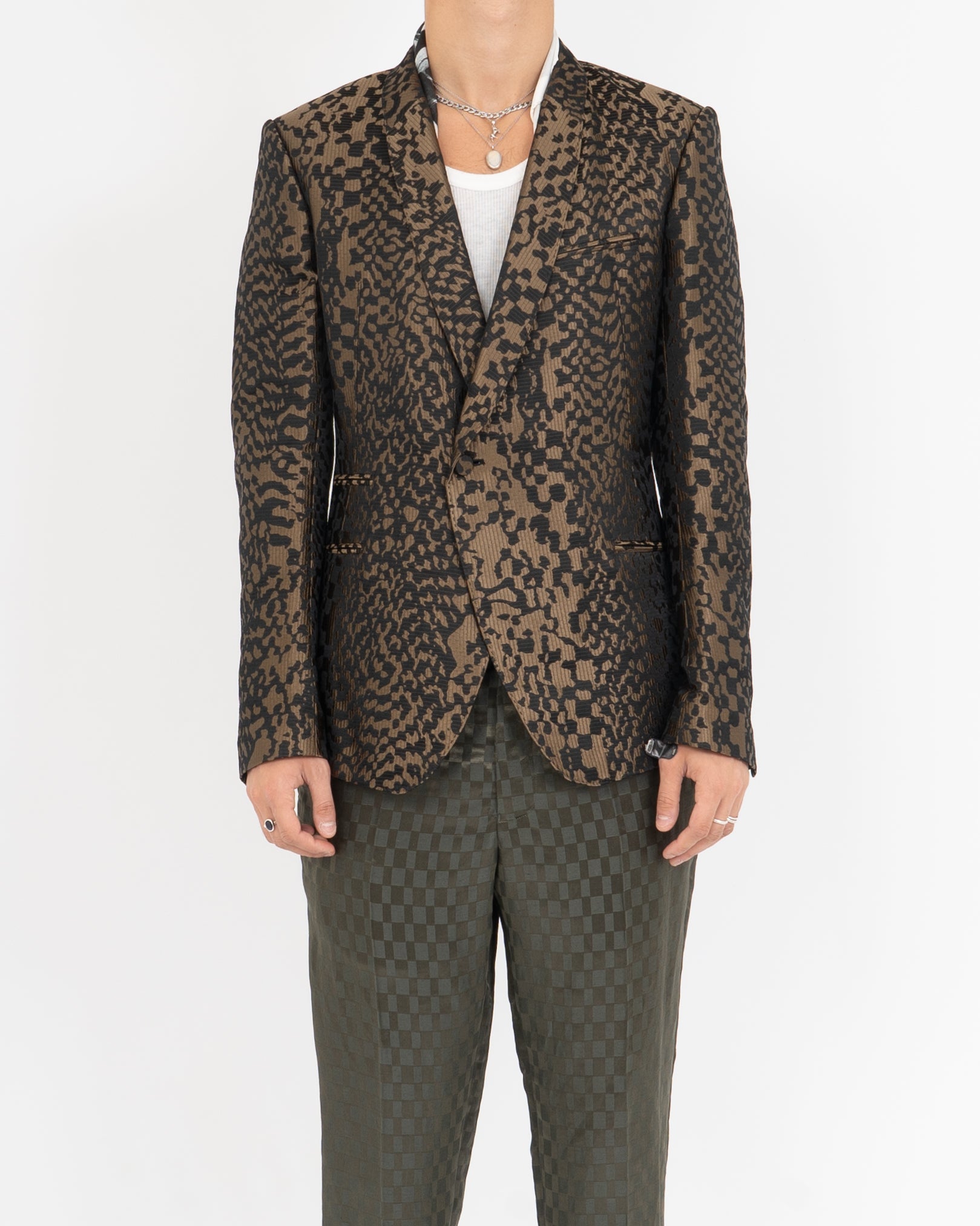 SS21 Golden Metallic Madeleine Forrest Jacquard Blazer