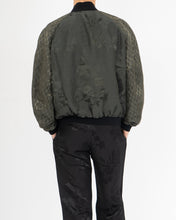 Load image into Gallery viewer, SS21 Green Floral Jacquard Bomber