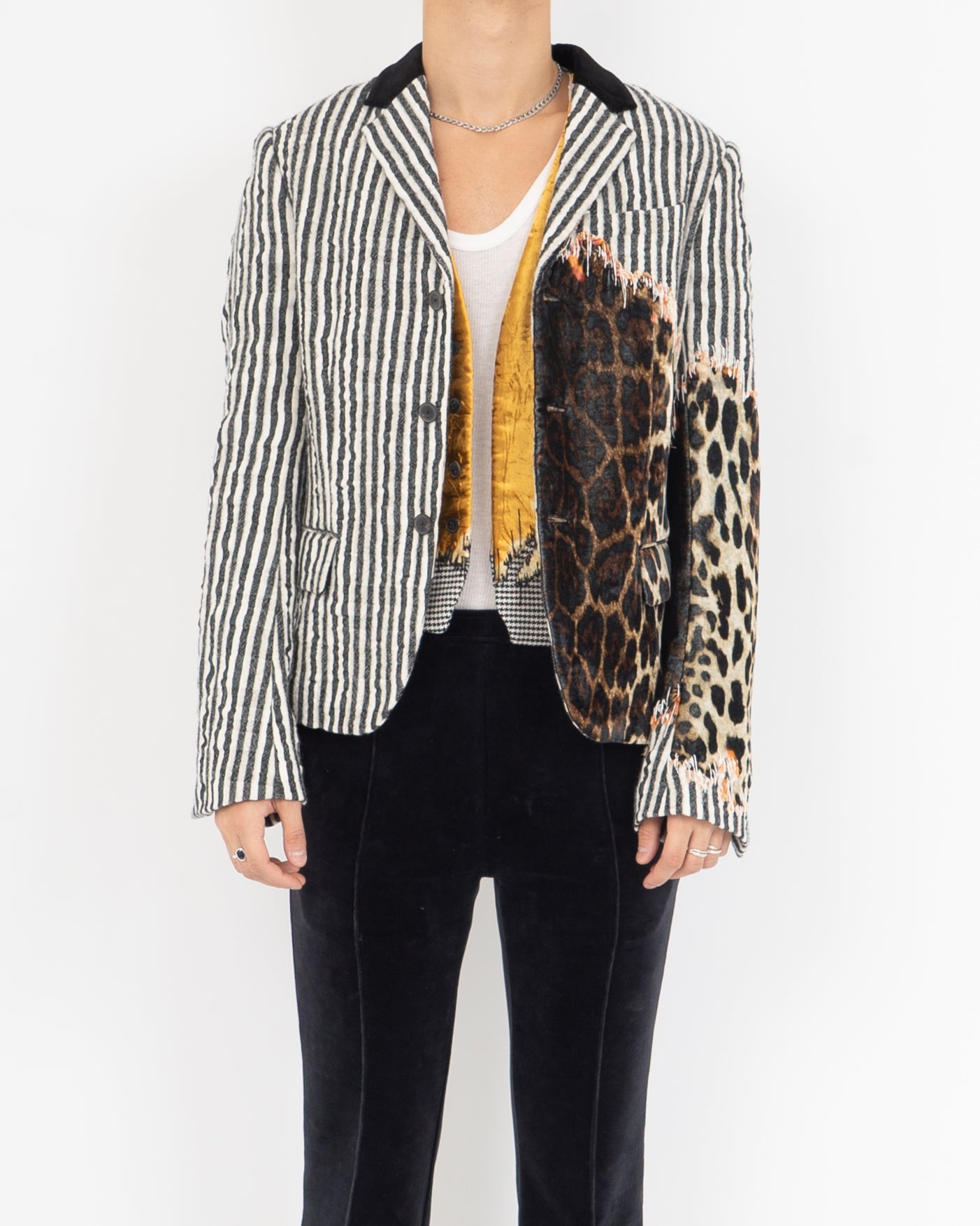 FW17 Cashmere Velvet Leopard Sample Blazer
