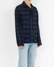 Load image into Gallery viewer, FW17 Pointed Collar Checked Blue Flannel Shirt