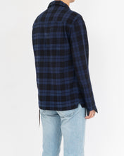 Load image into Gallery viewer, FW17 Pointed Collar Checked Blue Flannel Shirt