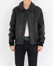 Load image into Gallery viewer, FW14 Ruspoli Leather Bomber with Python Collar