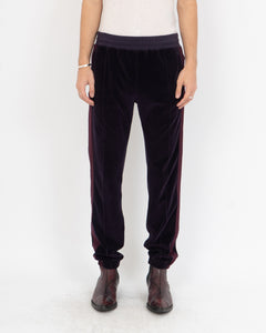 FW15 Purple Velvet Stripe Trousers