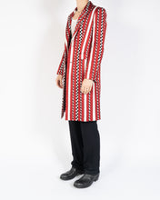Load image into Gallery viewer, FW19 Red Jacquard Striped Coat