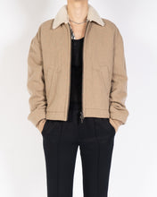 Load image into Gallery viewer, FW20 Beige Wool Aviator with Shearling Collar Sample