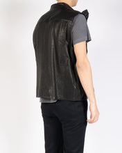 Load image into Gallery viewer, SS20 Black Leather Army Waistcoat
