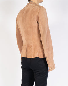 SS15 Peach Suede Leather Blouson