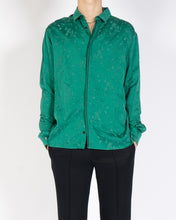 Load image into Gallery viewer, FW18 Green Floral Viscose Shirt