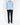 SS19 Light Blue Soutache Kimono Wool Shirt