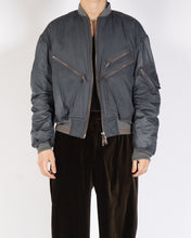 Load image into Gallery viewer, SS19 Grey Zipped Nylon Bomber Jacket