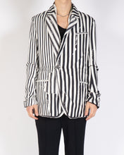 Load image into Gallery viewer, SS18 Disturbed Striped Silk Blazer 1 of 1 Sample