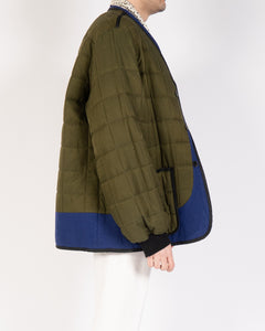 FW19 Green & Blue Double Layered Quilted Jacket