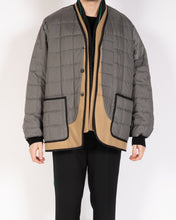 Load image into Gallery viewer, FW19 Grey &amp; Beige Double Layered Quilted Jacket
