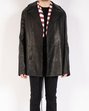 Load image into Gallery viewer, FW15 Zipped Black Leather Coat