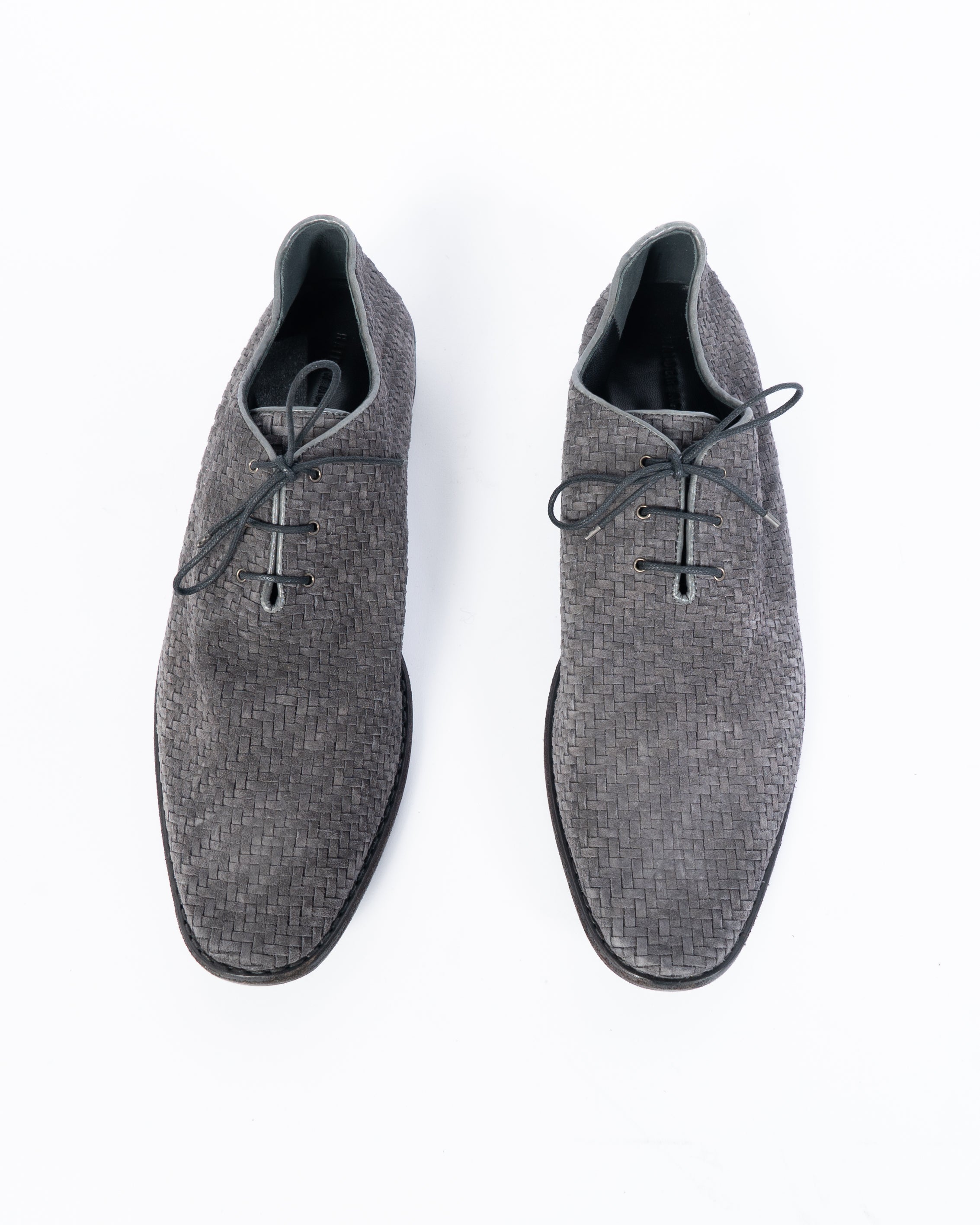 SS18 Woven Derbies Bismuth Anthracite