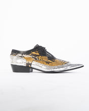 Load image into Gallery viewer, SS17 Pointed Yellow Python Lace-Up Derbies