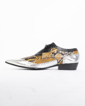 Load image into Gallery viewer, SS17 Pointed Yellow Python Lace-Up Derbies