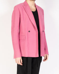 FW17 Pink Double Breasted Wool Blazer