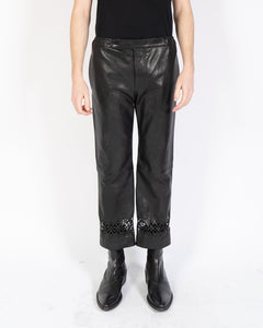 SS19 Lasercut Leather Trousers