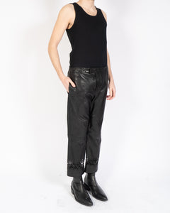 SS19 Lasercut Leather Trousers