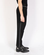 Load image into Gallery viewer, SS18 Black Trousers with White Stitching