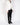 FW19 White Cotton Blazer with Brown Collar Detail