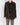 FW18 Grey Velvet Overcoat with Curved Button Closure