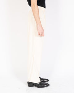 SS19 Cream Elastic Waist Trousers