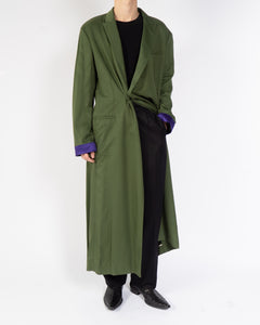 SS20 Green Belted Viscose Robe Coat