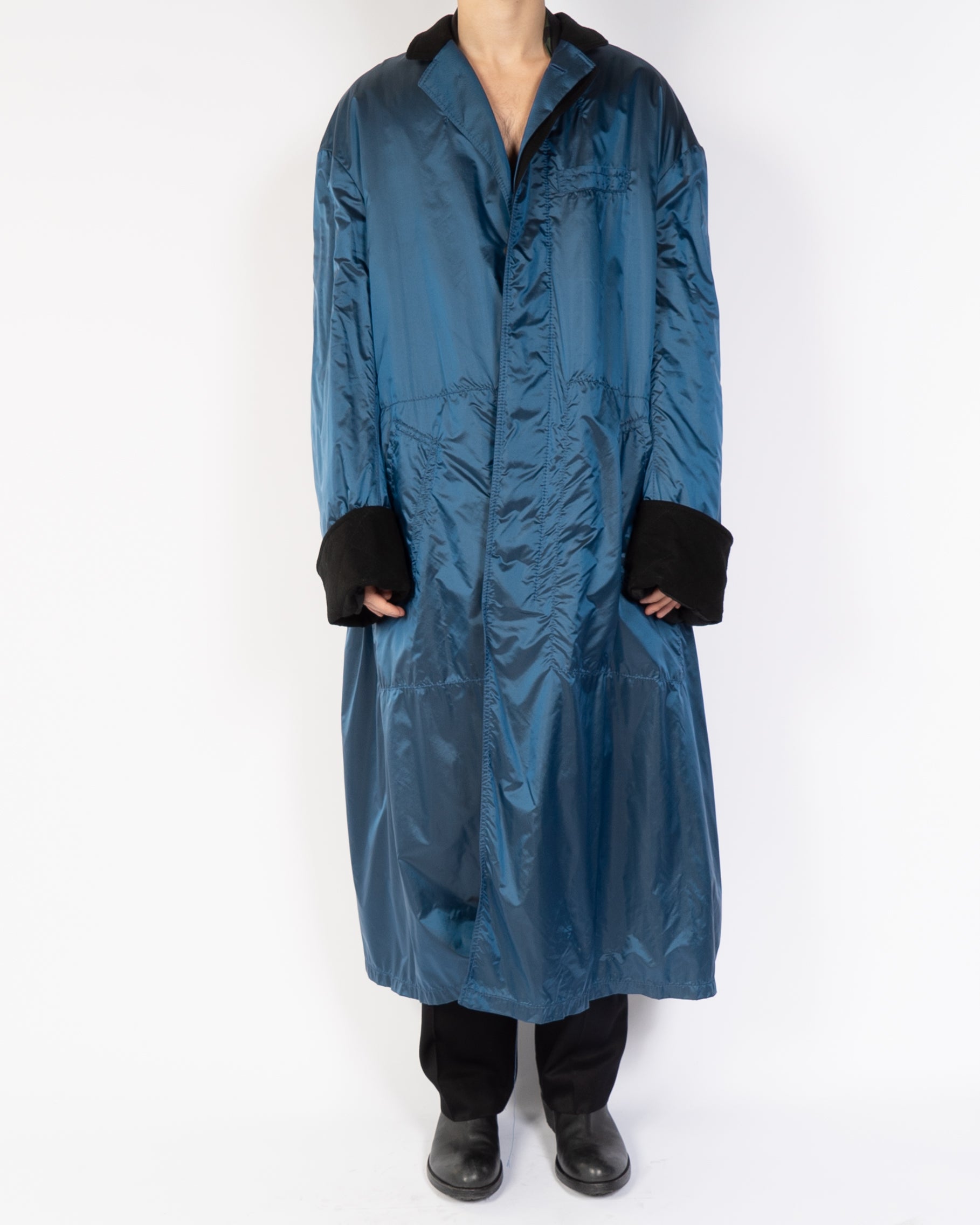 FW17 Blue Oversized Nylon Coat