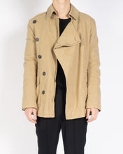 Load image into Gallery viewer, FW18 Beige Wool Curved Button Closure Coat