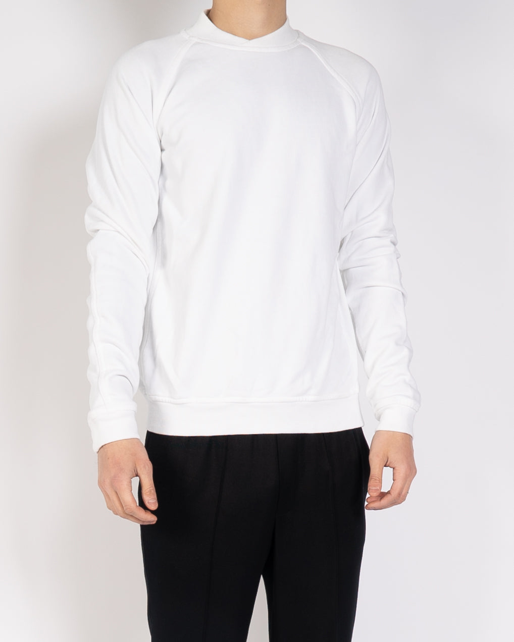 FW19 White Shawl Collar Sweatshirt