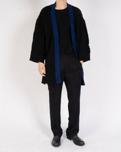 Load image into Gallery viewer, FW18 Black &amp; Blue Open Mohair Cardigan