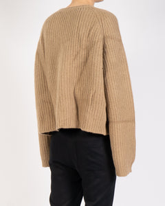 FW18 Beige Cropped Mohair Knit