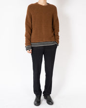 Load image into Gallery viewer, FW18 Muscari Brown Knit with Striped Contrast Sample