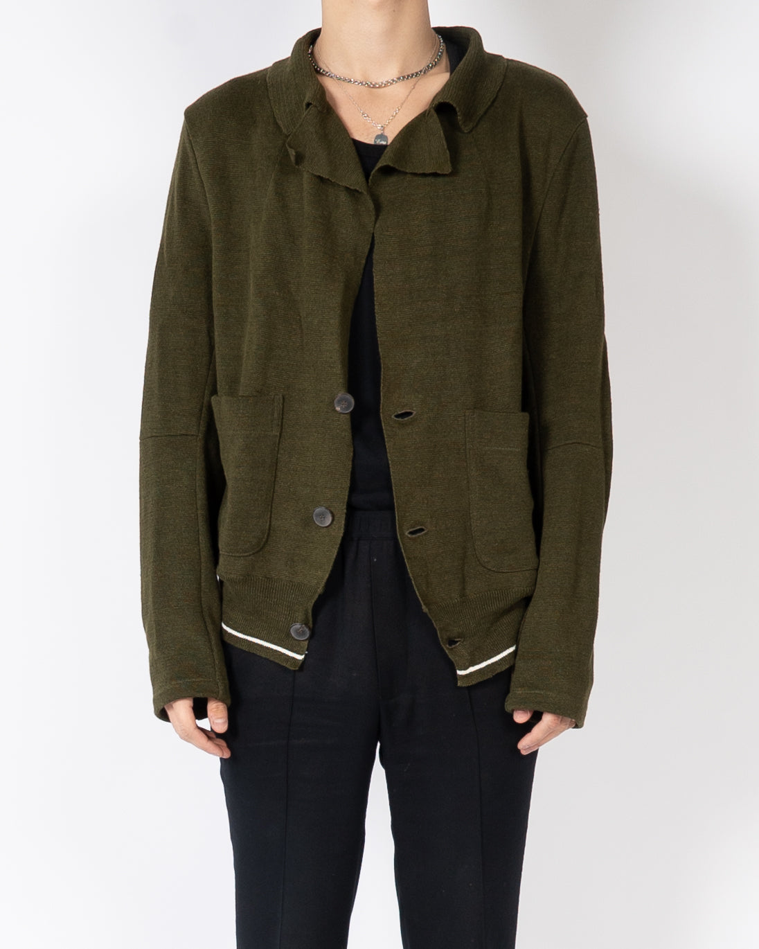 SS19 Khaki Knit Jacket