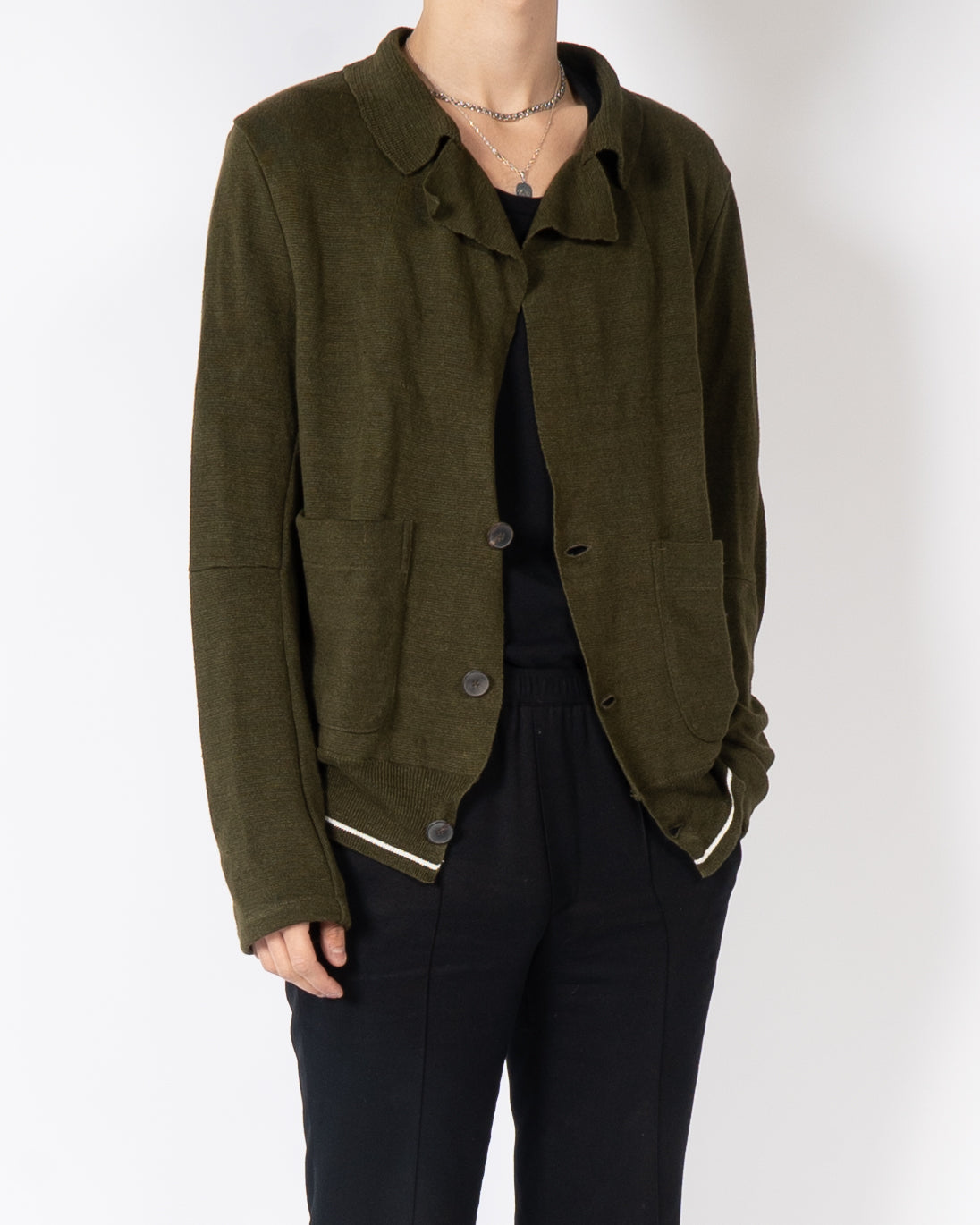 SS19 Khaki Knit Jacket