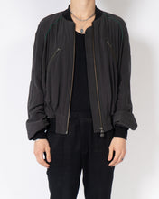 Load image into Gallery viewer, SS19 Anthracite Silk Bomber Sample